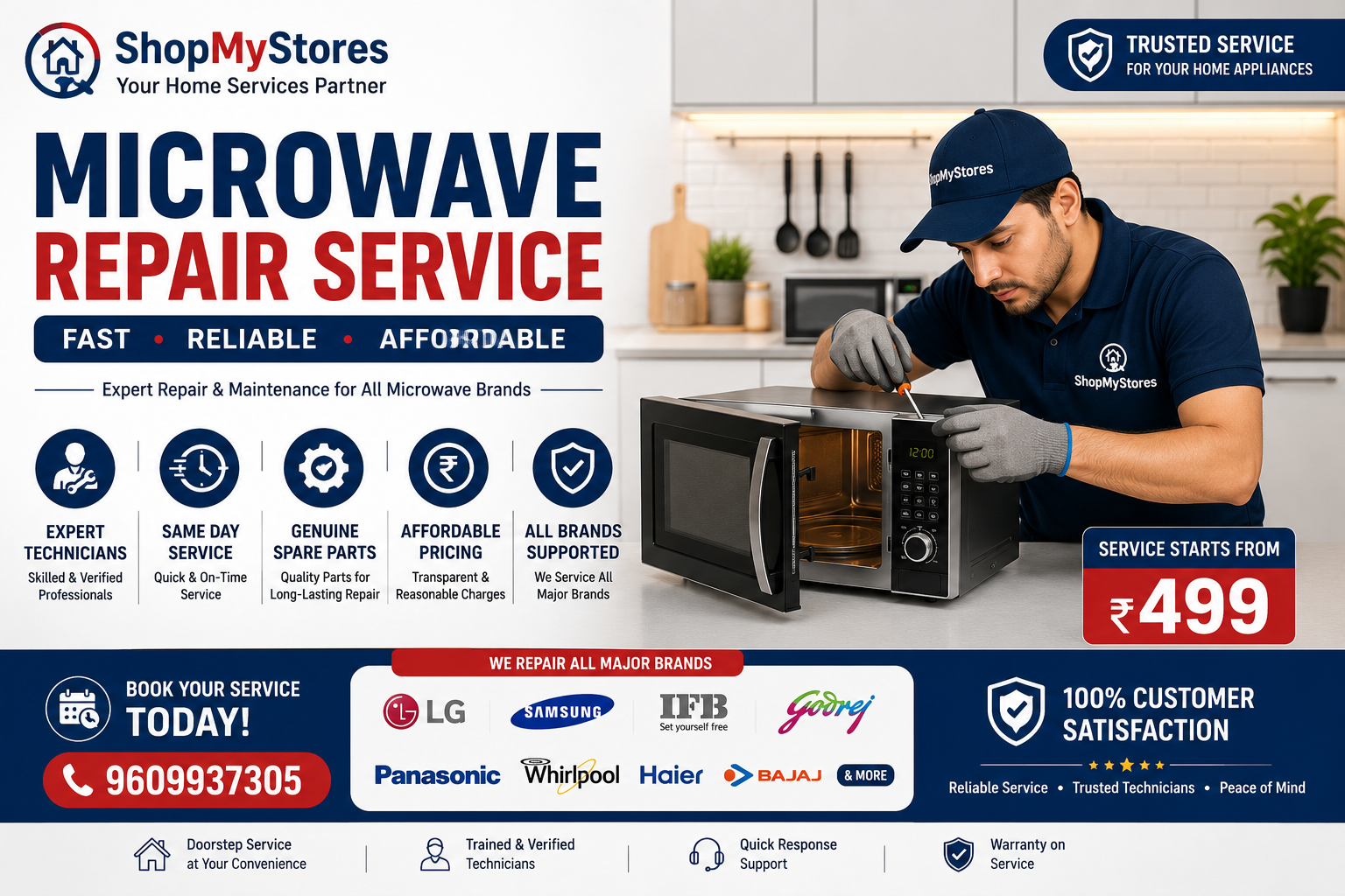 Best Microwave Repair Service at Home by ShopMyStores | Same Day Service